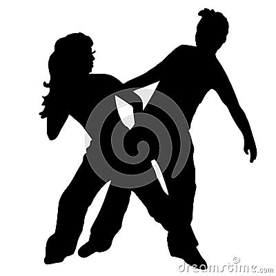 High quality original Pair kids dance Vector Illustration