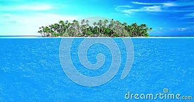High quality perfectly seamless loop of sea ocean waves movement in sunny day with sea land island in background royalty free illustration High quality perfectly seamless loop of sea ocean waves movement in sunny day with sea land island in background royalty free illustration