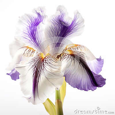 Iris flower against white background Stock Photo