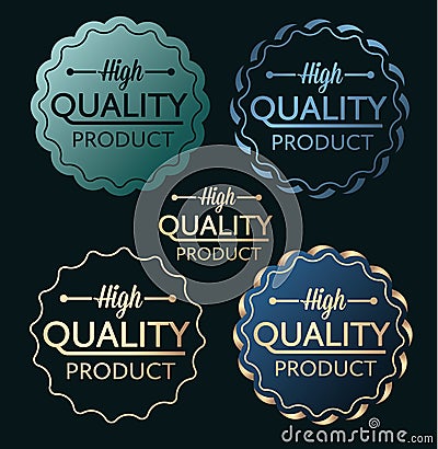 High quality product blue golden Vector Illustration