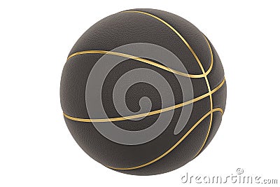 High quality render of 3D basketball. basketball isolated on white background. 3D illustration Cartoon Illustration