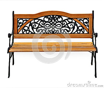 High quality stylish garden cast-iron bench Stock Photo