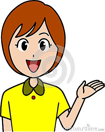 High quality vector of energetic and smart young woman Vector Illustration