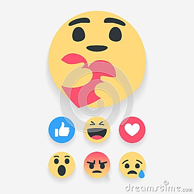 Emoji face cartoon bubble emoticon Vector Illustration