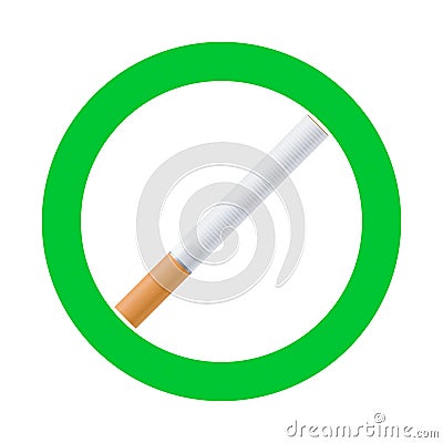 Smoking area sign Vector Illustration