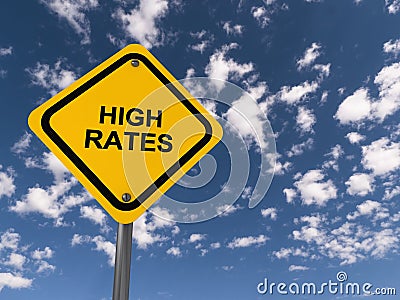 High rates traffic sign Stock Photo