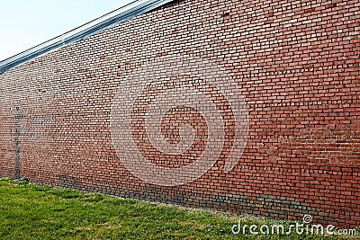 High red brick wall background texture Stock Photo