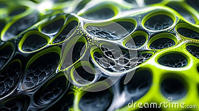 This high-resolution abstract background blends rich green and black hues, creating a visually striking design. Generative AI Stock Photo