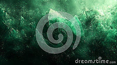 This high-resolution abstract background blends rich green and black hues, creating a visually striking design. Generative AI Stock Photo