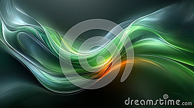This high-resolution abstract background blends rich green and black hues, creating a visually striking design. Generative AI Stock Photo