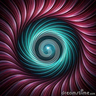 High-resolution AI-generated image of intricately designed and colorful vortex Stock Photo