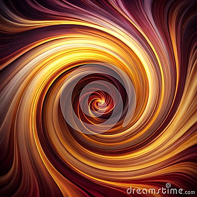 High-resolution AI-generated image of intricately designed and colorful vortex Stock Photo