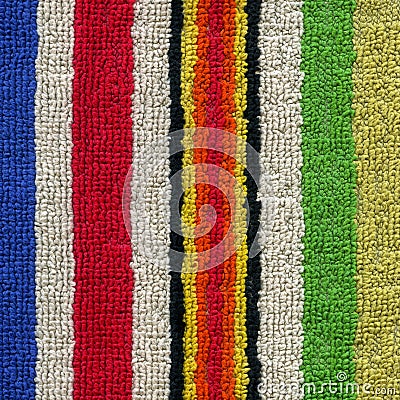 Towel Cloth Texture - Colorful Stripes Stock Photo