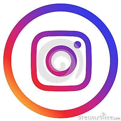 Coloured instagram logo icon Vector Illustration