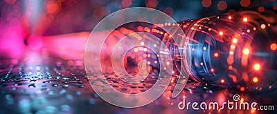 High-resolution image of a photonic metamaterial, emphasizing its potential in creating superlenses Stock Photo