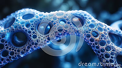 A high-resolution image showcasing delicate, filigree-like fractal biogen nanostructures. Generative AI Stock Photo