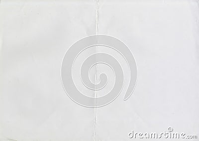 High resolution large image of white paper texture background scan folded in half, soft fine grain uncoated paper Stock Photo