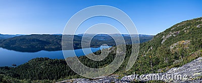 High resolution panorama of the Vinje commune in the Telemark region Stock Photo