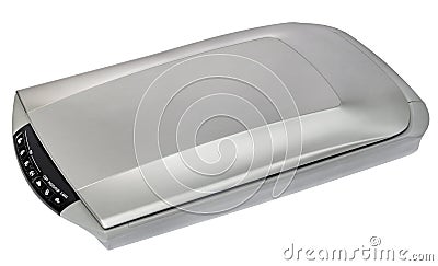 High Resolution Photo And Document Flatbed Scanner Isolated On White Background Stock Photo