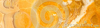 High resolution stone background. Onyx or yellow marble. Panoramic image. Can be used for kitchen skinali. Stock Photo