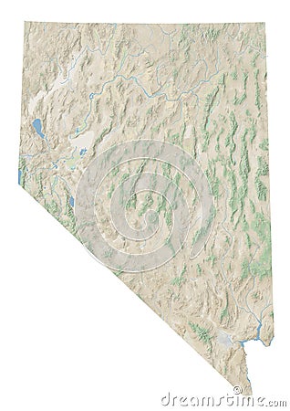 High resolution topographic map of Nevada Stock Photo