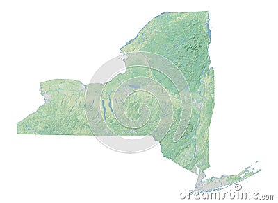 High resolution topographic map of New York Stock Photo