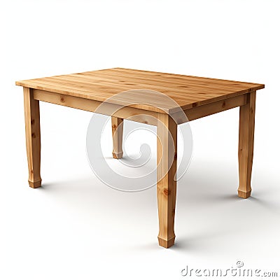 High Resolution Wooden Table On White Background Stock Photo