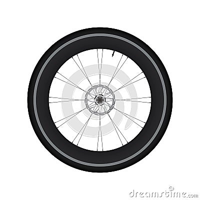 High Rim Wheel Road Bike with Disc Brake vector Vector Illustration