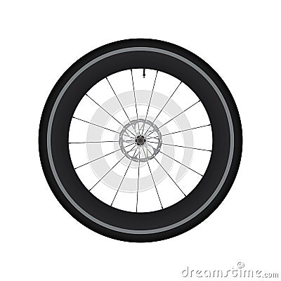 High Rim Wheel Road Bike with Disc Brake vector Vector Illustration