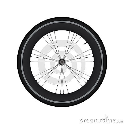 High Rim Wheel Road Bike vector Vector Illustration