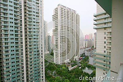 High rise apartment blocks in China Stock Photo