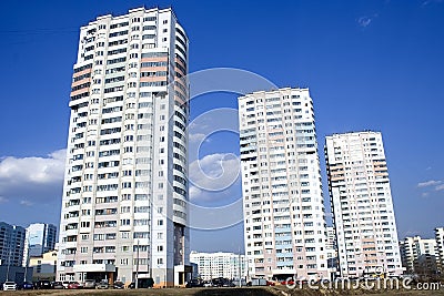 High-rise apartment buildings Stock Photo