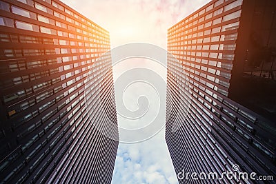 High-rise building in the sky Stock Photo
