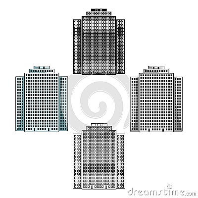 High-rise building, skyscraper,Realtor single icon in cartoon,black style vector symbol stock illustration web. Vector Illustration