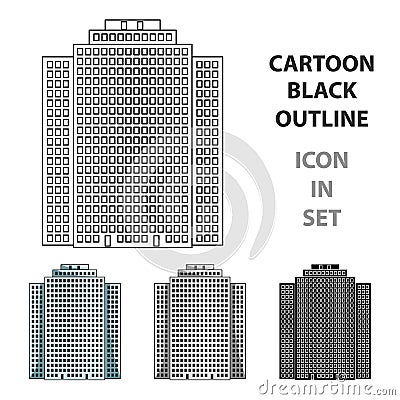 High-rise building, skyscraper,Realtor single icon in cartoon style vector symbol stock illustration web. Vector Illustration