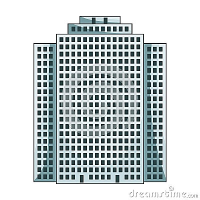 High-rise building, skyscraper,Realtor single icon in cartoon style vector symbol stock illustration web. Vector Illustration