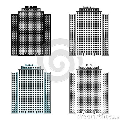 High-rise building, skyscraper,Realtor single icon in cartoon style vector symbol stock illustration web. Vector Illustration