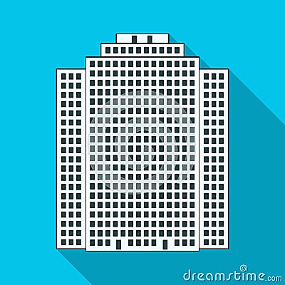 High-rise building, skyscraper,Realtor single icon in flat style vector symbol stock illustration web. Vector Illustration