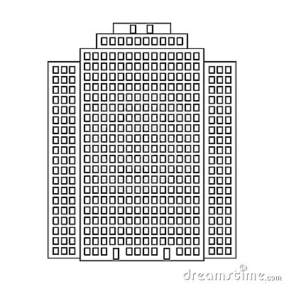 High-rise building, skyscraper,Realtor single icon in outline style vector symbol stock illustration web. Vector Illustration