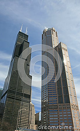 The high-rise buildings in Chicago Editorial Stock Photo