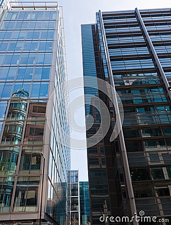 High rise corporate office buildings. Stock Photo