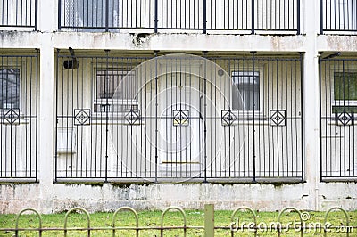 High rise council flat in deprived poor housing estate in Cardonald, Glasgow Stock Photo