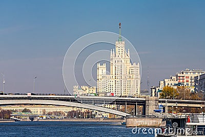 A high-rise stalinist skyscraper Editorial Stock Photo