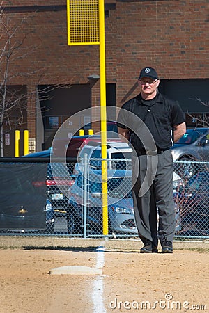 High School Baseball umpire Editorial Stock Photo