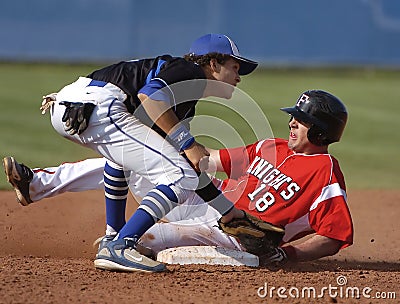 High School Boys Baseball Game Editorial Stock Photo