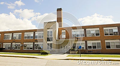 High School Building Stock Photo