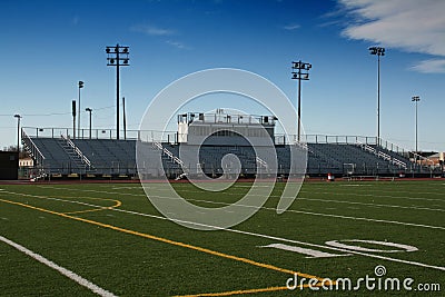 High School Football Field Stock Photo