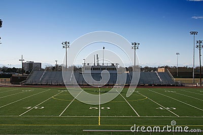 High School Football Field Stock Photo