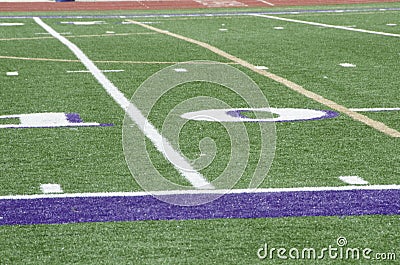 High School Football field Stock Photo