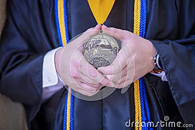 National Honor Society Graduate Valedictorian Medal Stock Photo